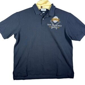 VINTAGE 90s San Francisco Giants Polo Shirt Men's XL 100% Cotton Made In USA